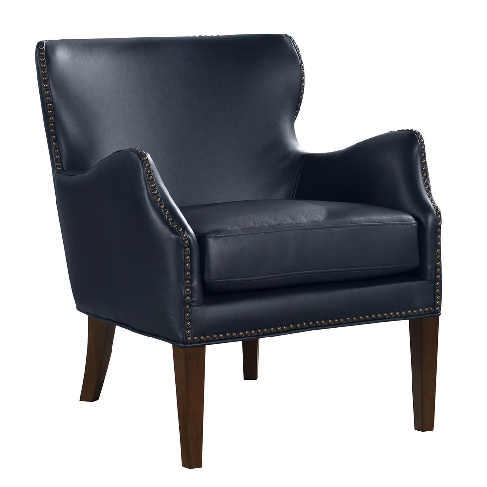 Dallas Midnight Blue High Leg Slope Arm Chair. Picture 2
