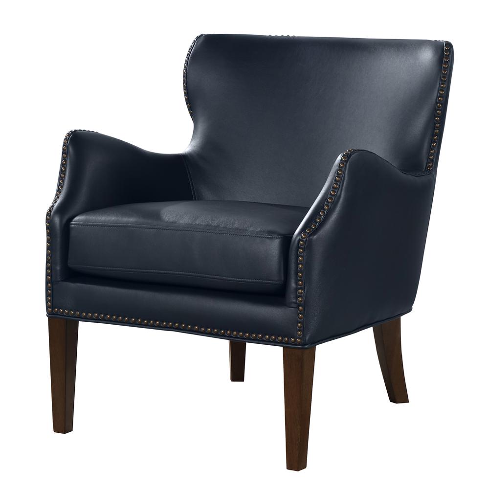 Dallas Midnight Blue High Leg Slope Arm Chair. Picture 3