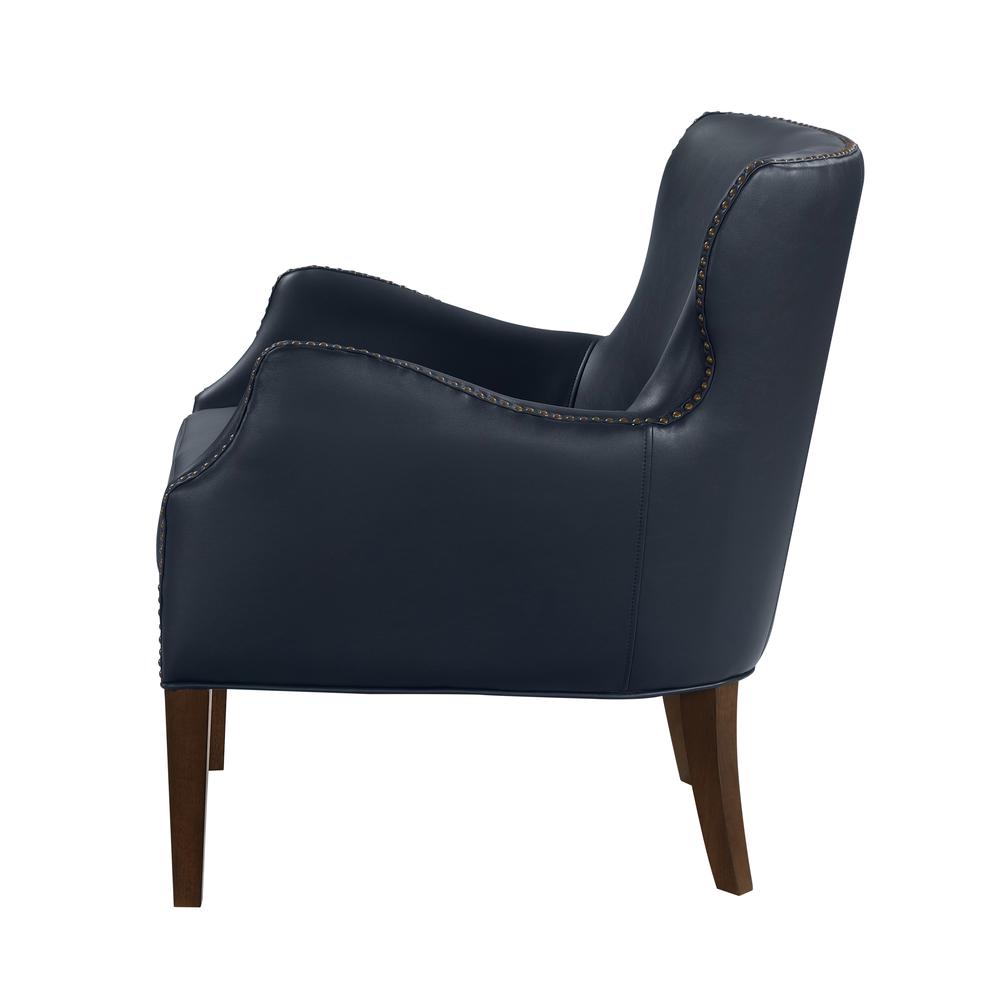 Dallas Midnight Blue High Leg Slope Arm Chair. Picture 4