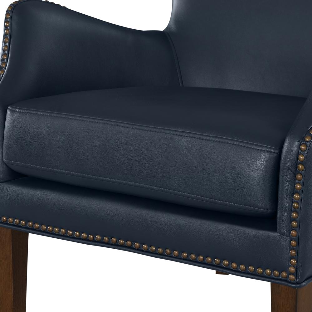 Dallas Midnight Blue High Leg Slope Arm Chair. Picture 8