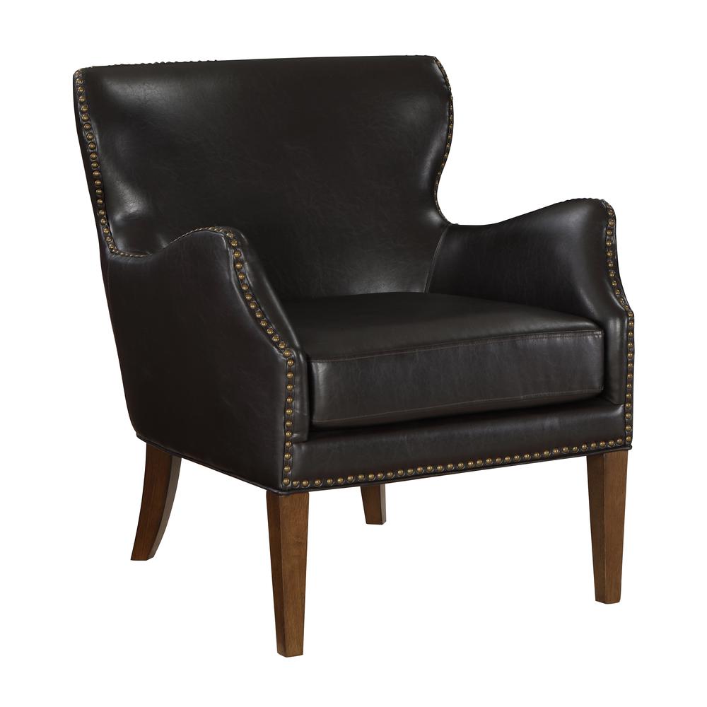 Dallas Deep Brown High Leg Slope Arm Chair. Picture 2