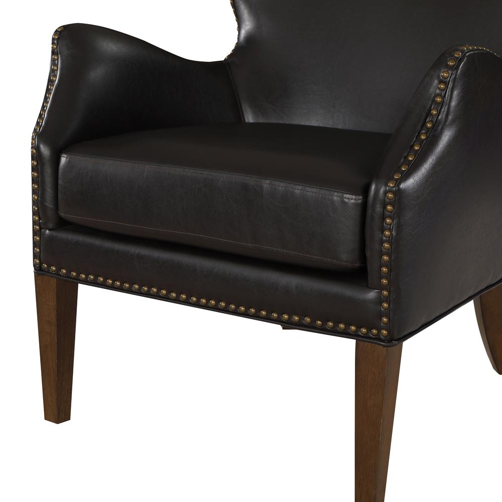Dallas Deep Brown High Leg Slope Arm Chair. Picture 8