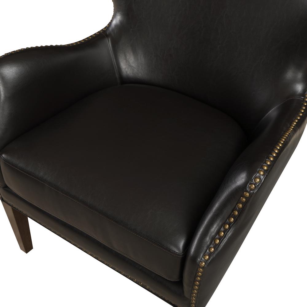 Dallas Deep Brown High Leg Slope Arm Chair. Picture 10