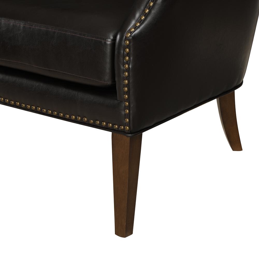 Dallas Deep Brown High Leg Slope Arm Chair. Picture 12