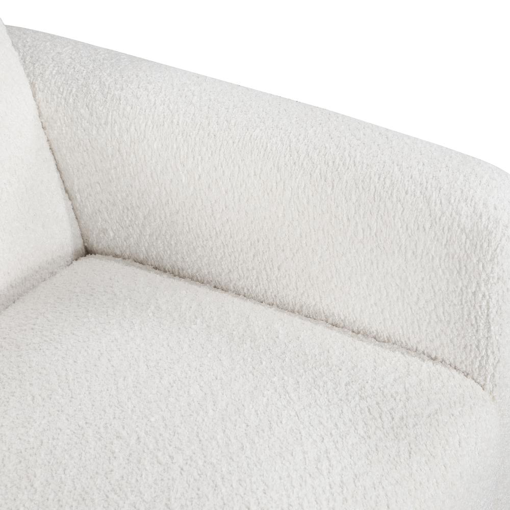 Maizie White Boucle Fabric Arm Chair. Picture 7