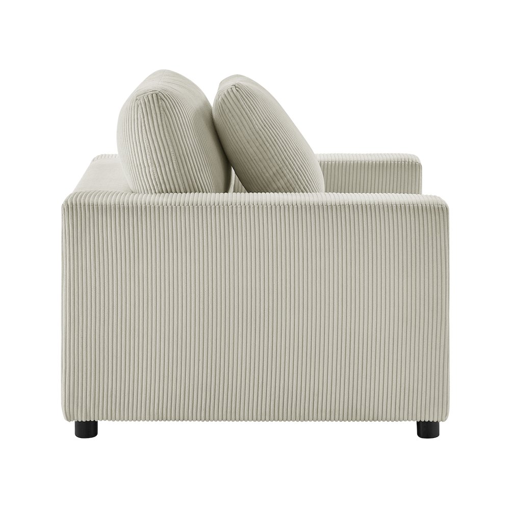 Casella Modern Armchair - Beige Corduroy. Picture 4