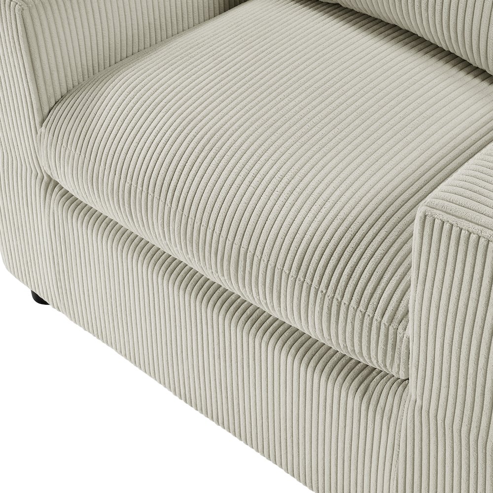 Casella Modern Armchair - Beige Corduroy. Picture 7