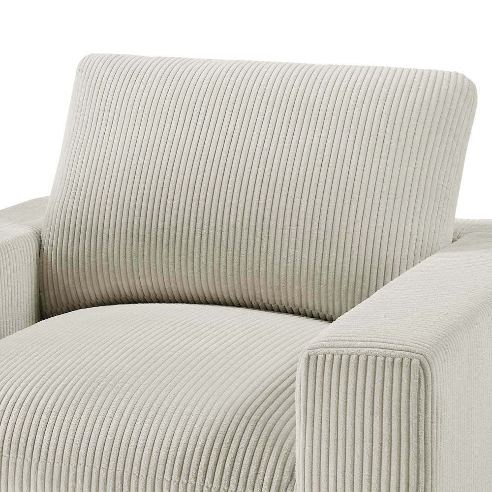 Casella Modern Armchair - Beige Corduroy. Picture 9