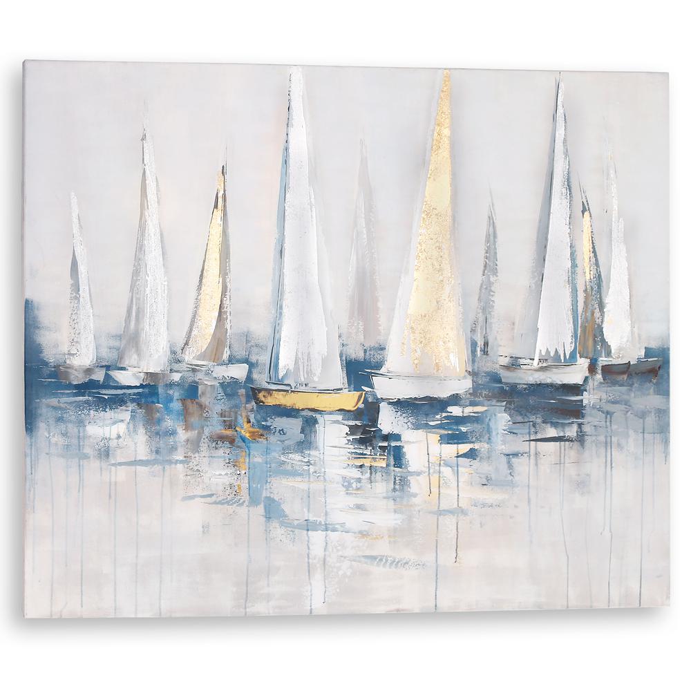 Harbor, Hand Painted Canvas. Picture 1