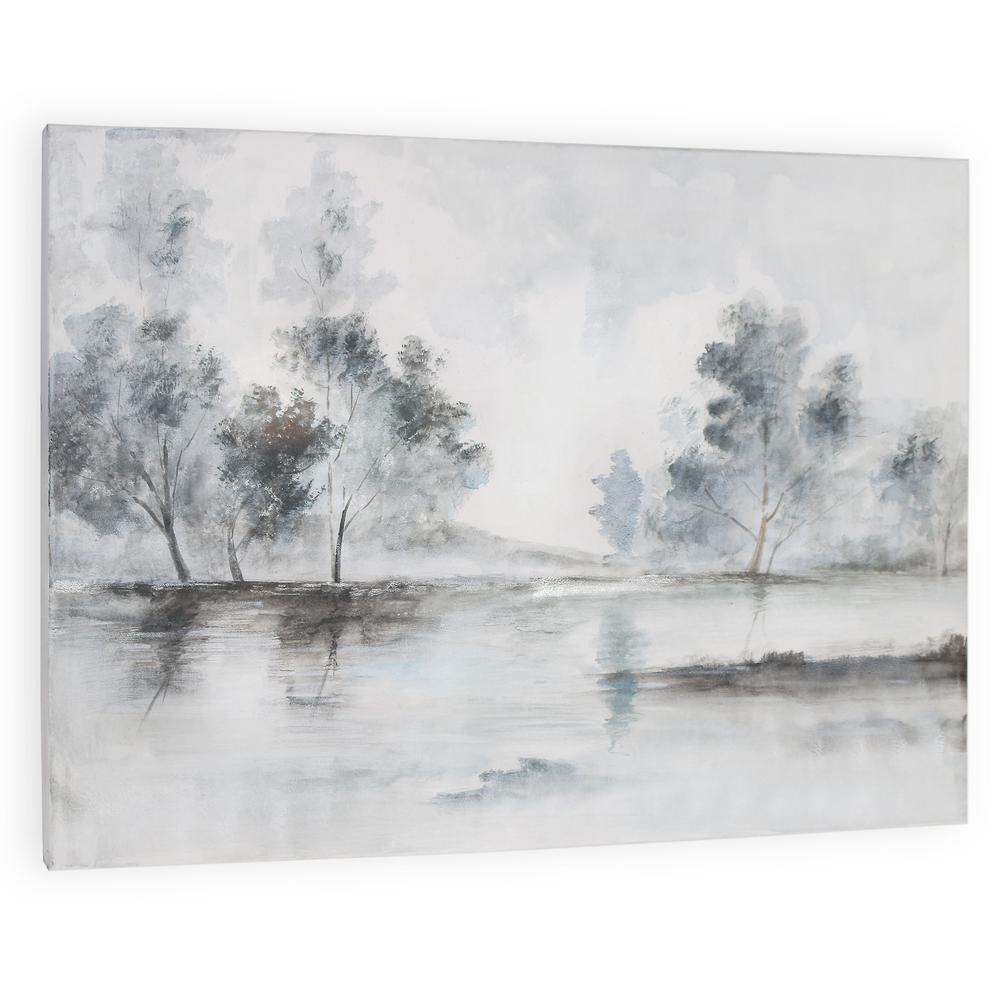 Trees in the Mist, Hand Painted Canvas. Picture 1