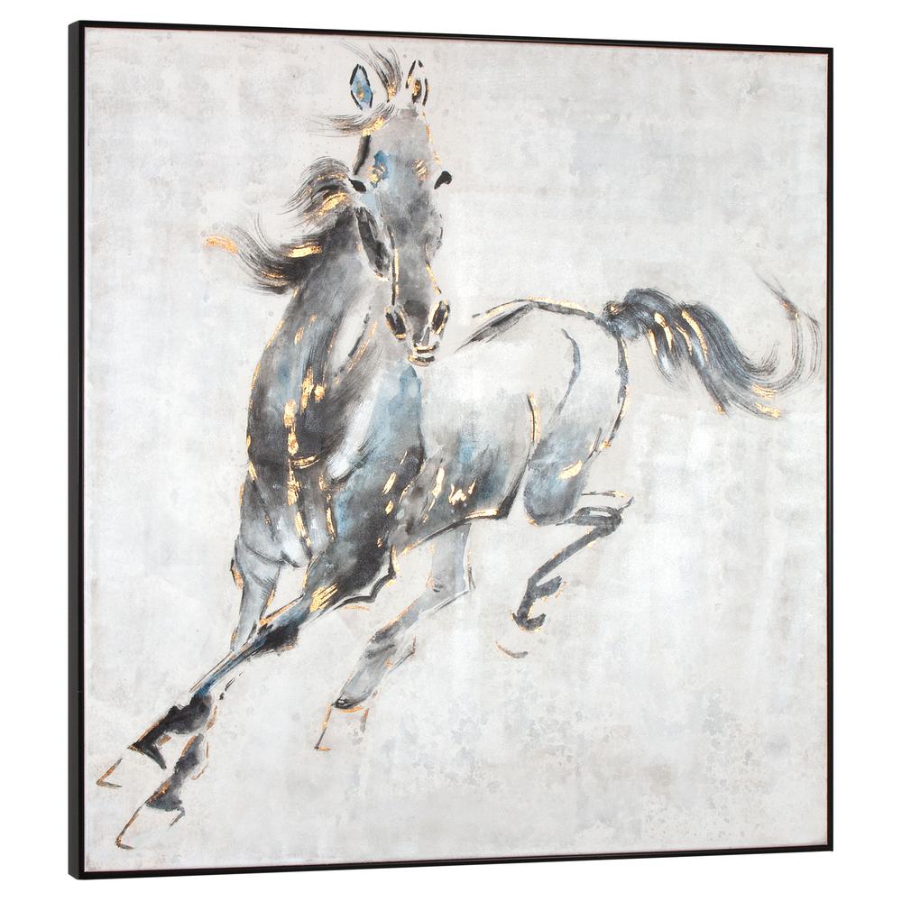 Prancing Stallion, Hand Painted Canvas. Picture 1