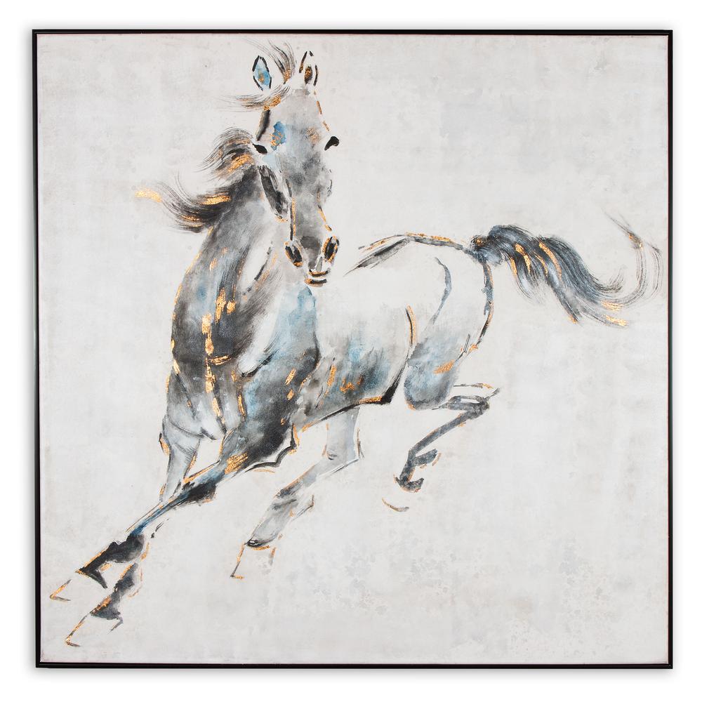 Prancing Stallion, Hand Painted Canvas. Picture 6