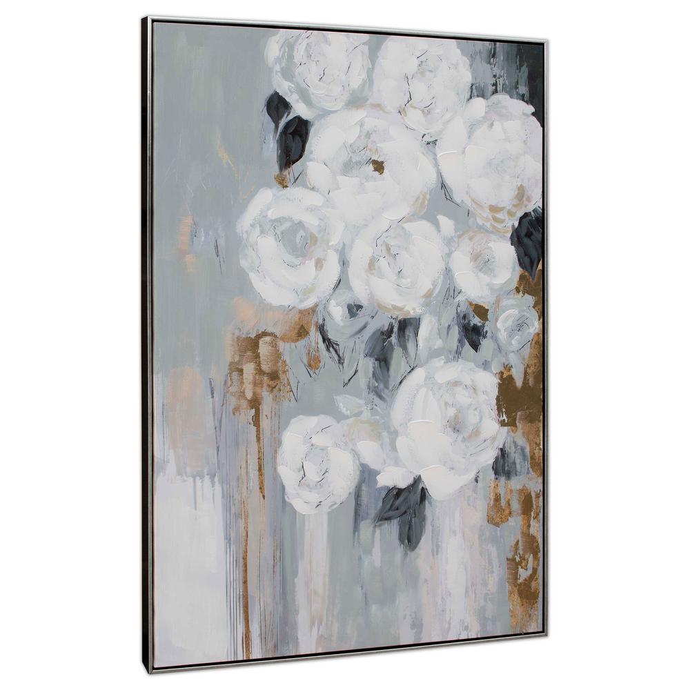 Blanc Fleur, Hand Painted Canvas. Picture 1