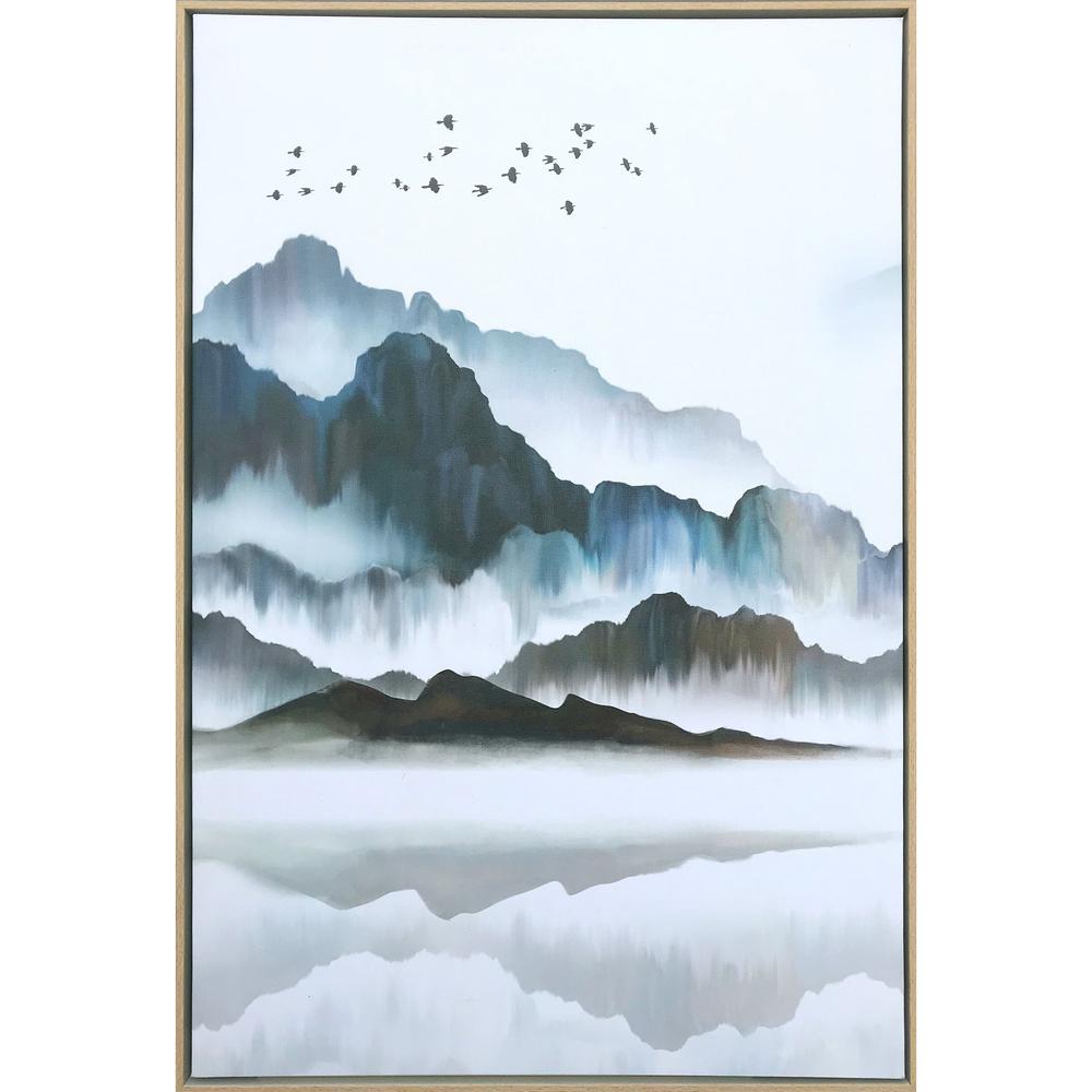Misty Mountain Hand Painted Giclee. Picture 2