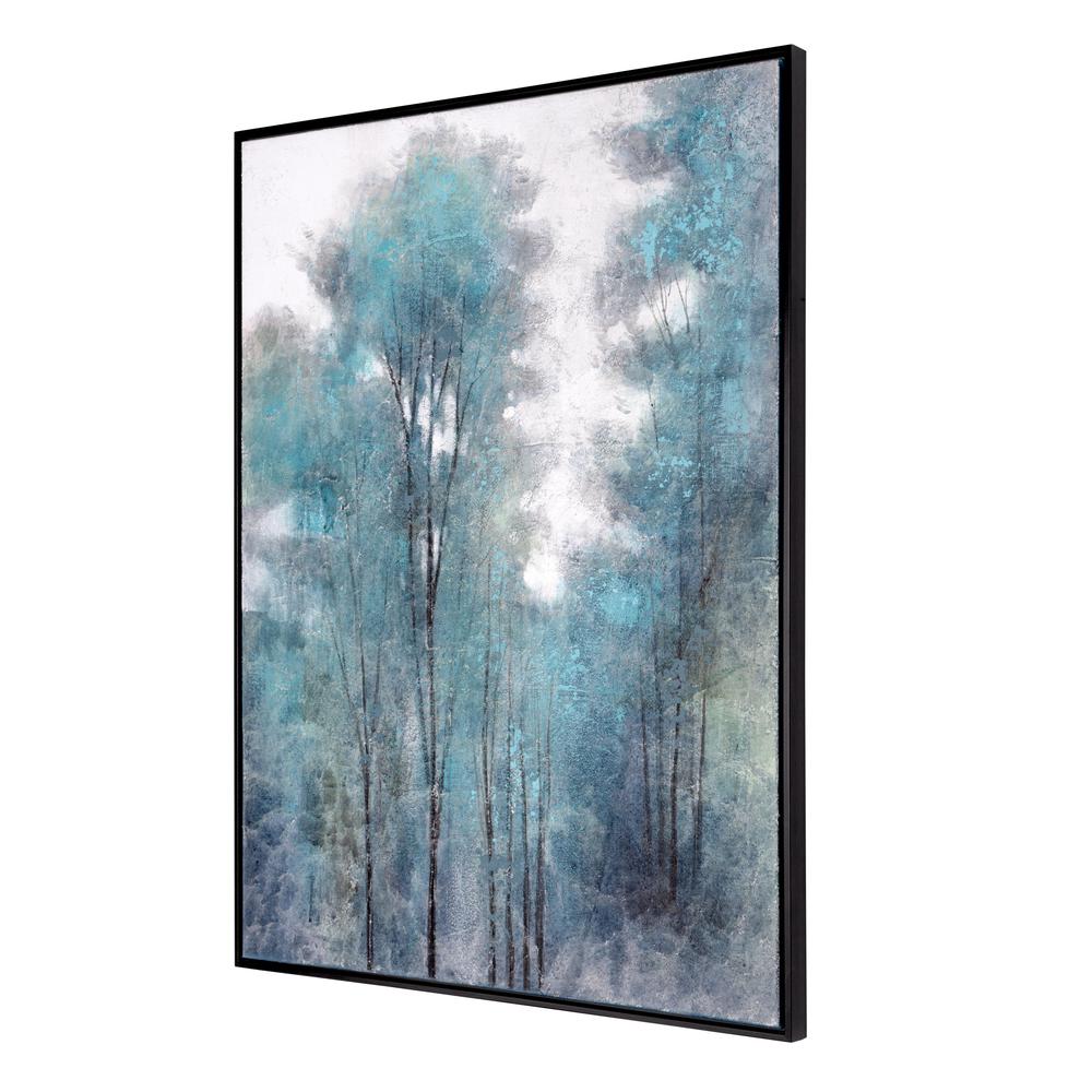 Aquamarine Forest, Hand Painted Canvas. Picture 1