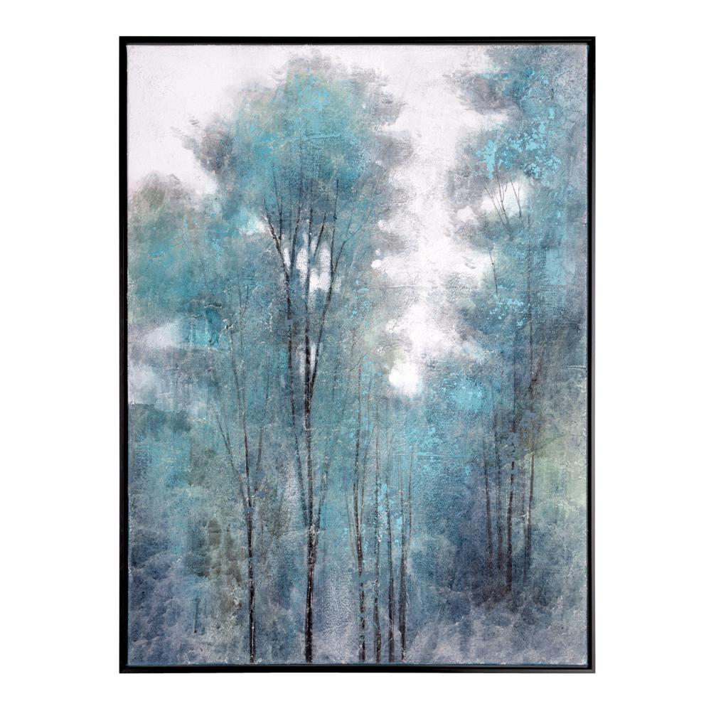 Aquamarine Forest, Hand Painted Canvas. Picture 2