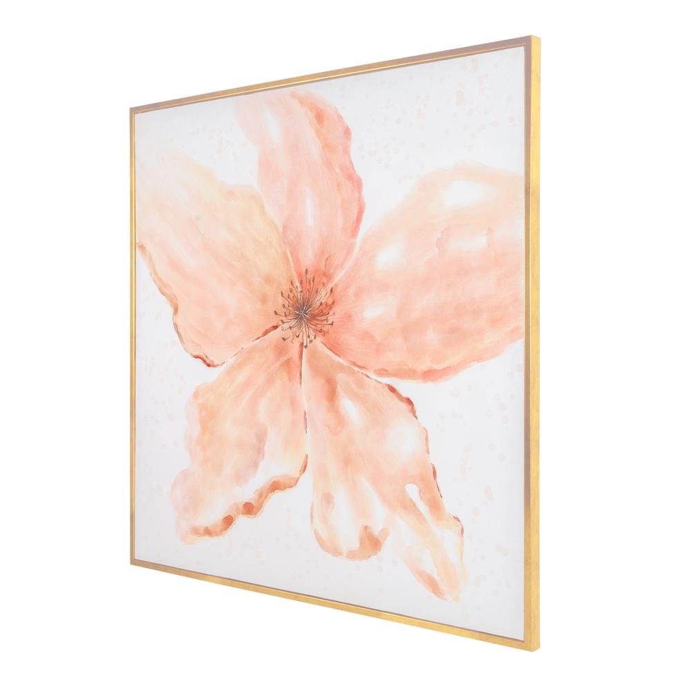 Coral Blossom, Hand Painted Framed Canvas. Picture 2