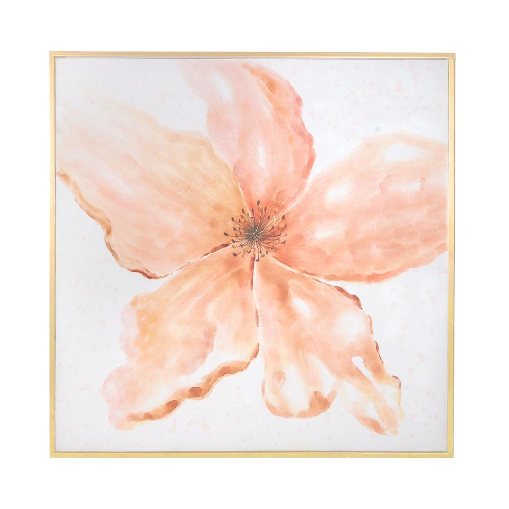 Coral Blossom, Hand Painted Framed Canvas. Picture 1