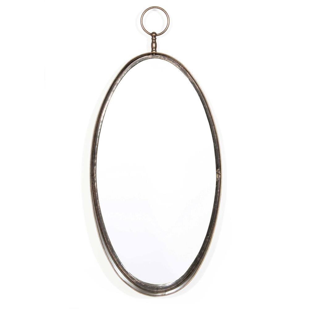 Macklin Metal Wall Mirror, Oval. Picture 3
