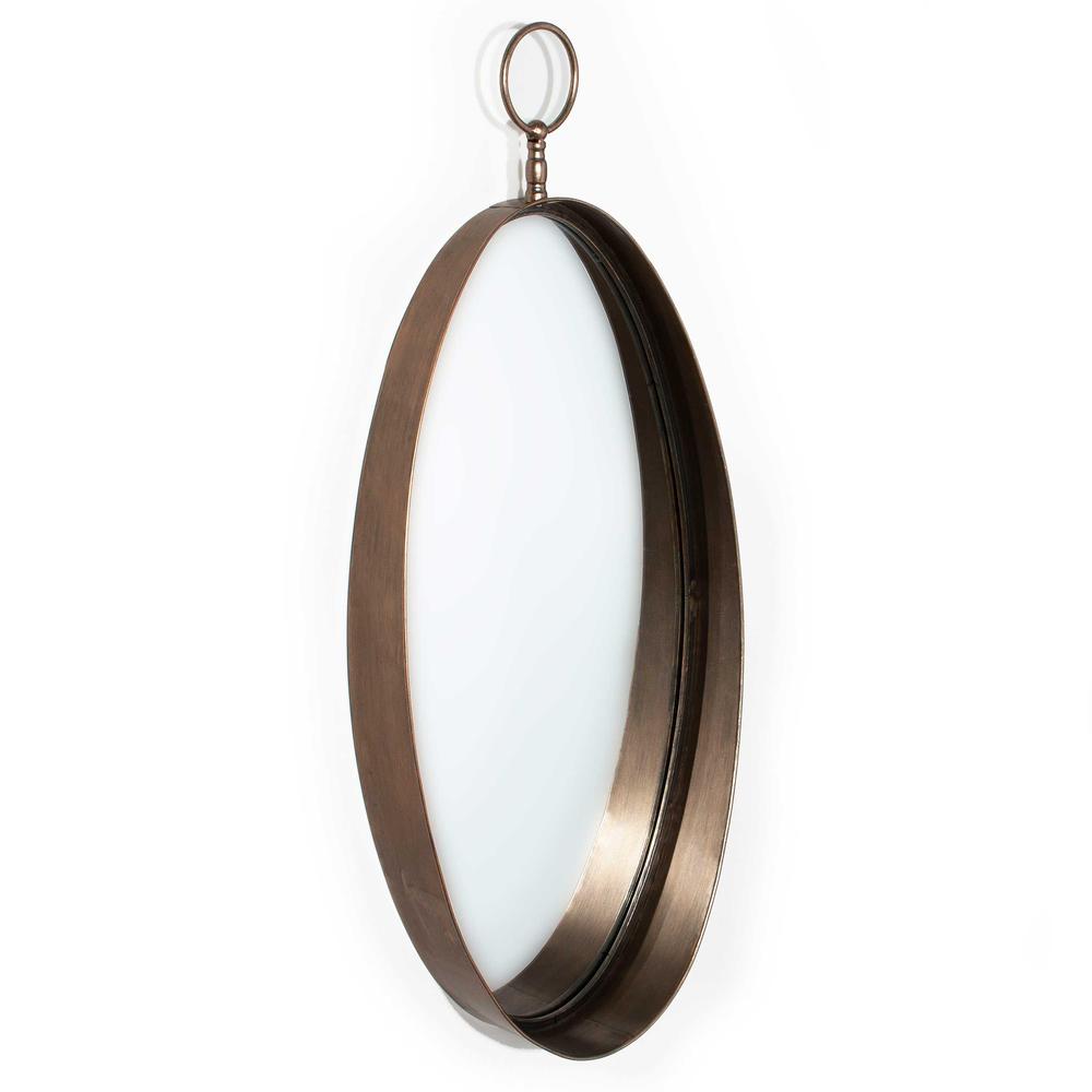 Macklin Metal Wall Mirror, Oval. Picture 1