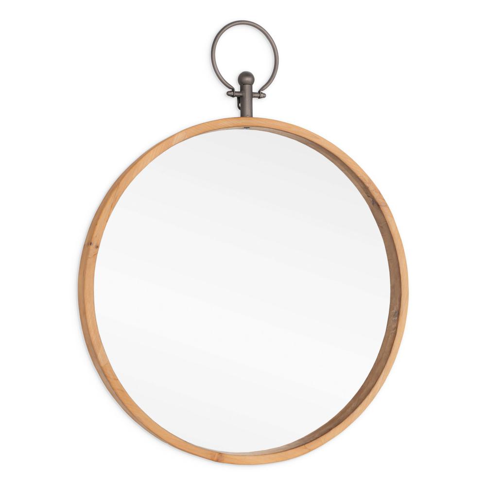 Harlow 24" Wood Wall Mirror. Picture 1
