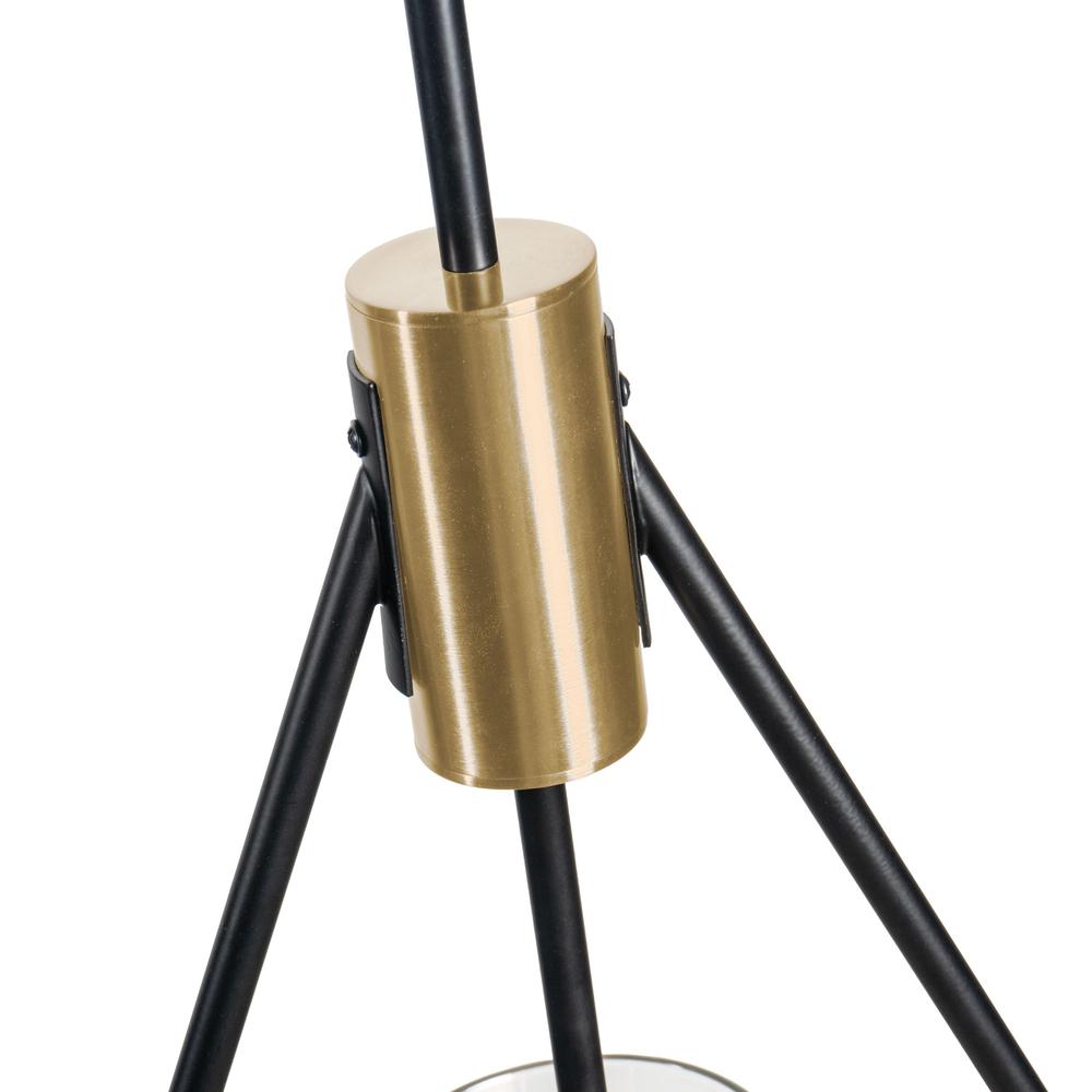 Everly Single Light Pendant, Black and Brass. Picture 6