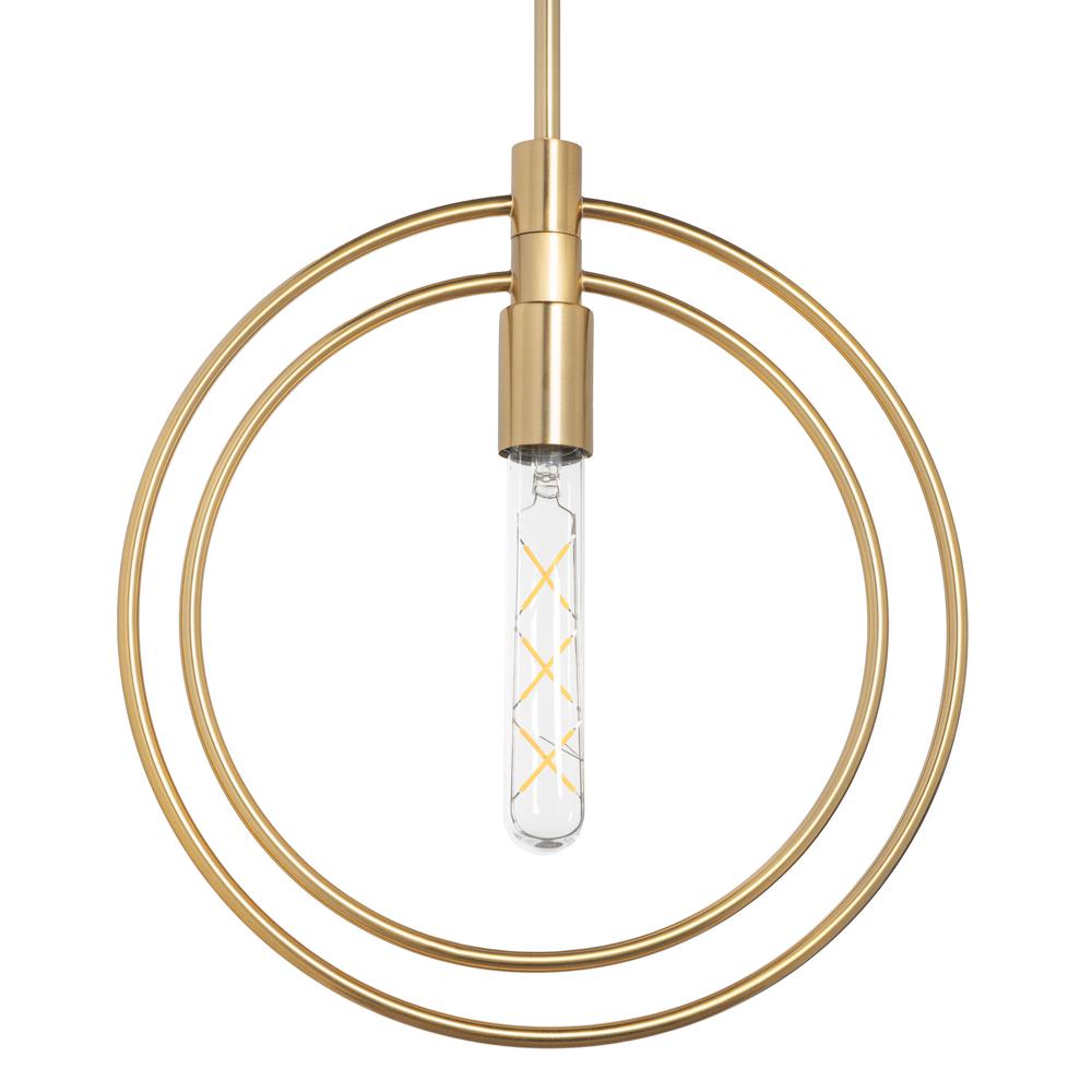 Nyla Single Light Brass Pendant. Picture 1