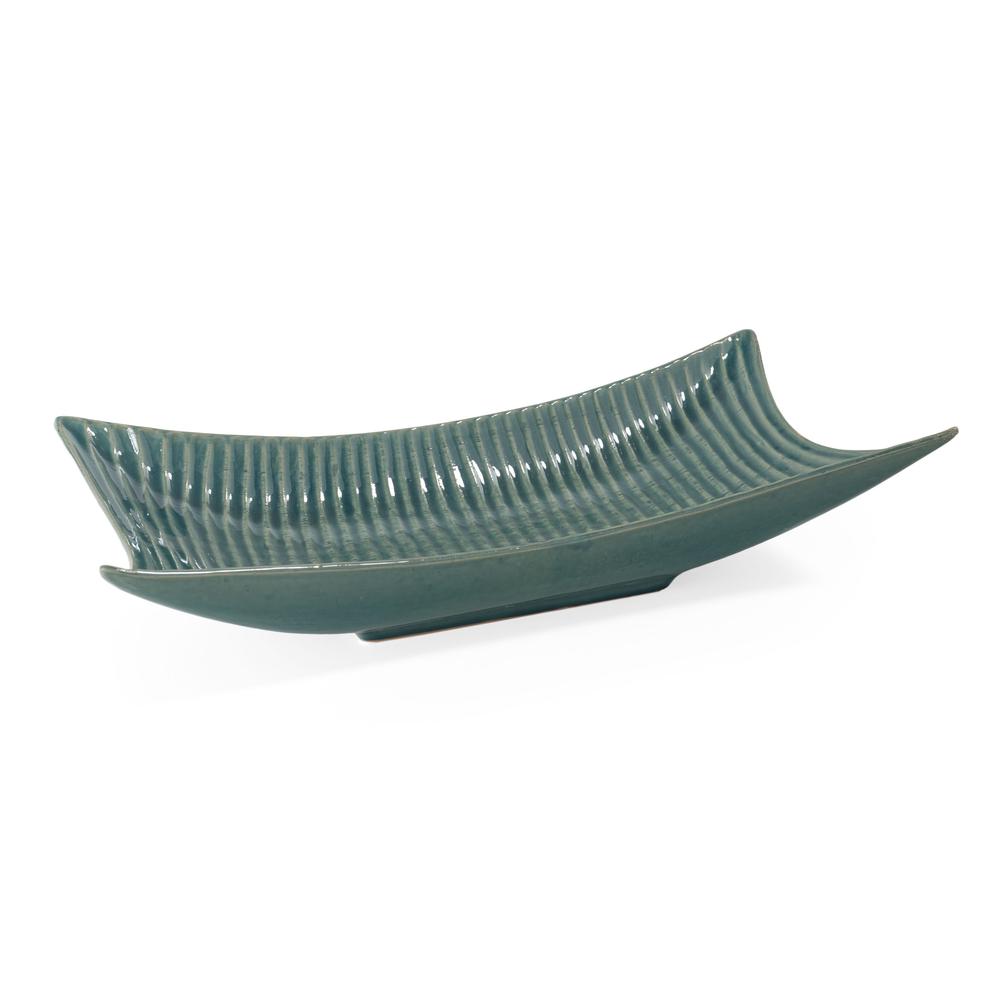 Amalyn, Teal Decorative Ceramic Tray. Picture 1