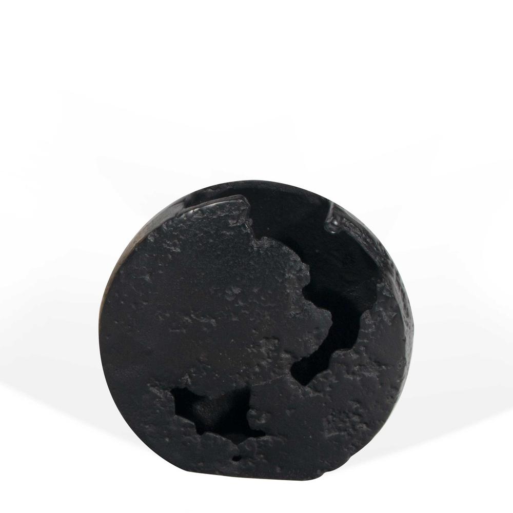 Atlas Metal Vase Black, Small. Picture 1