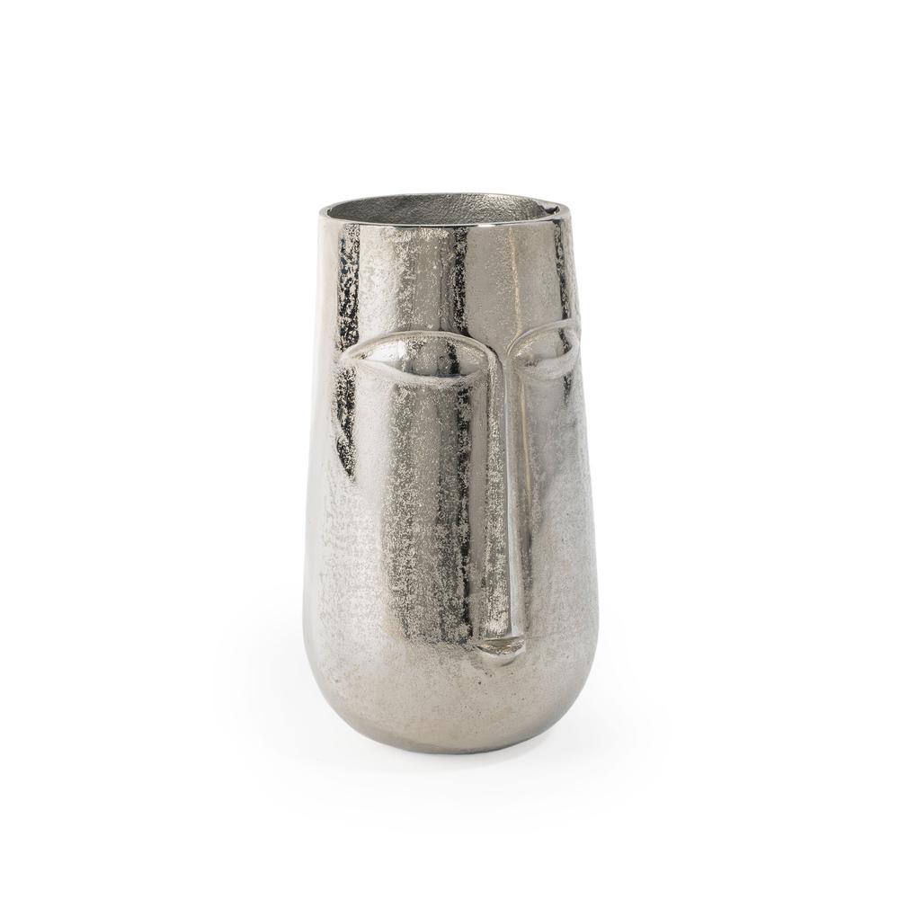 Magnus 11" Silver Metal Table Vase. Picture 1