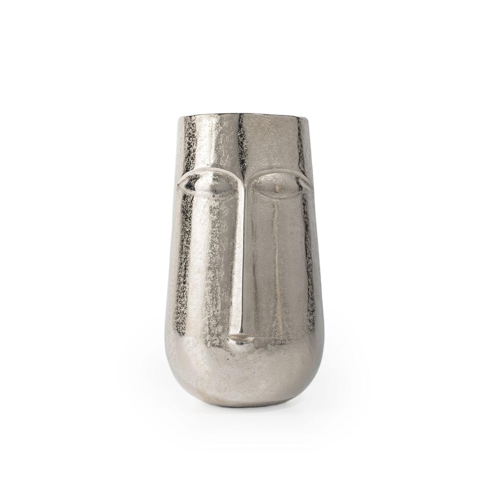 Magnus 11" Silver Metal Table Vase. Picture 2