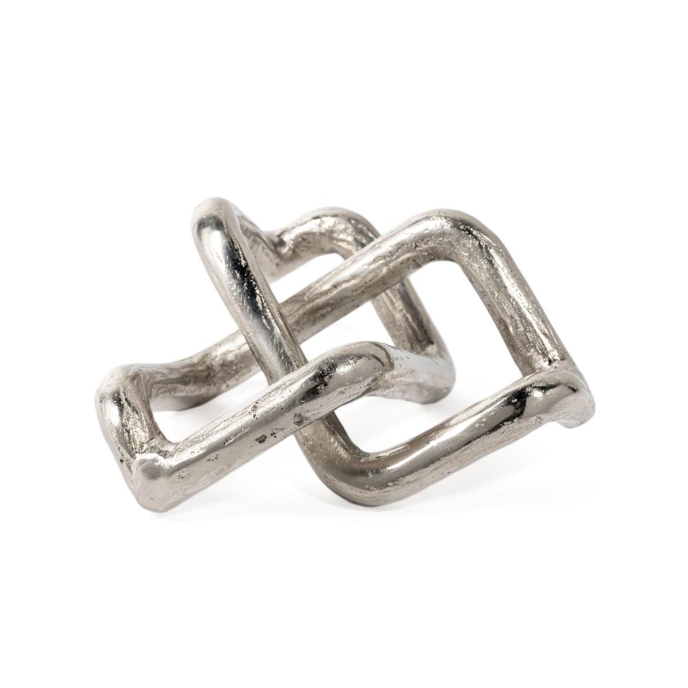 Constance Silver Knot Metal Sculpture. Picture 1