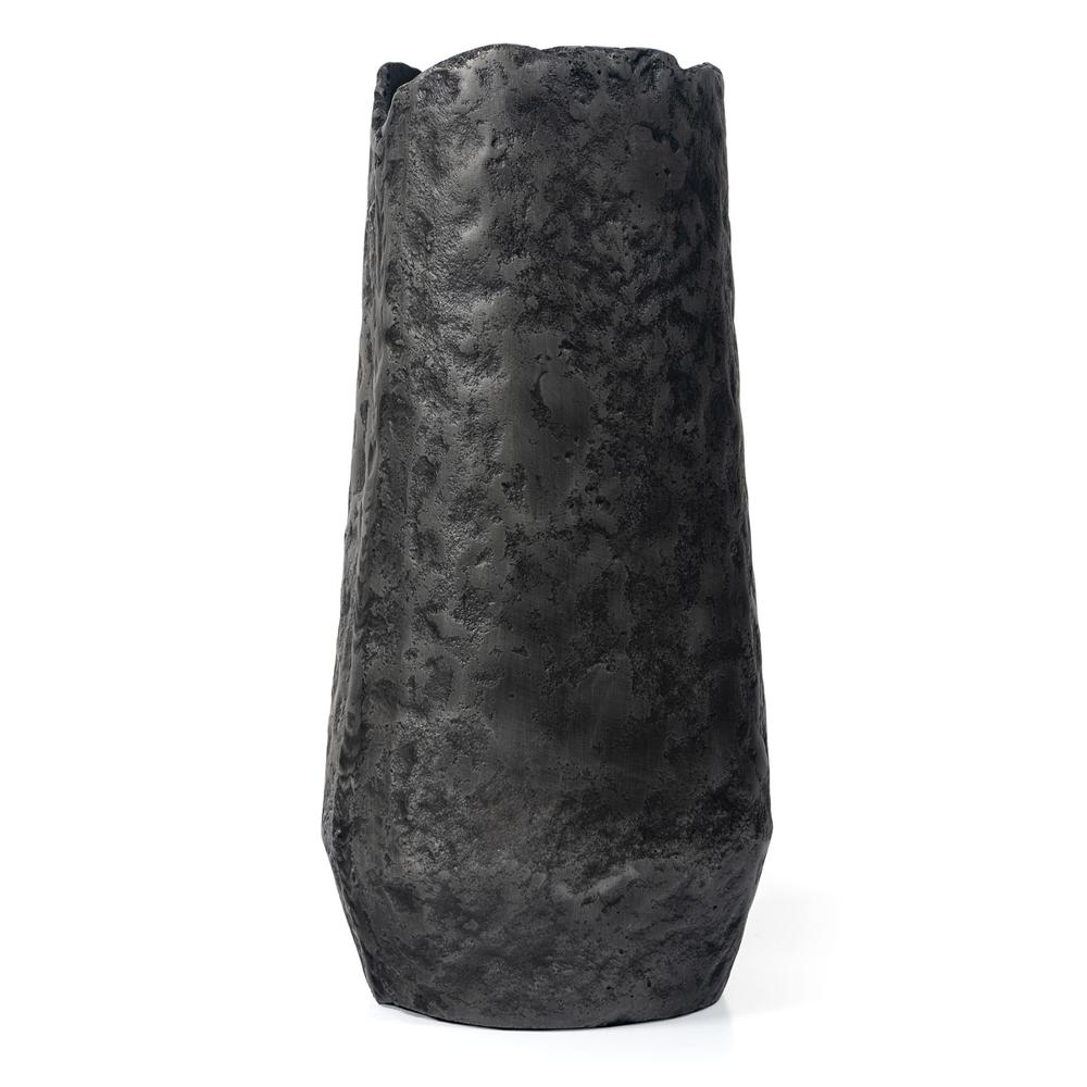 Samira 14" Metal Table Vase, Large Grey. Picture 2