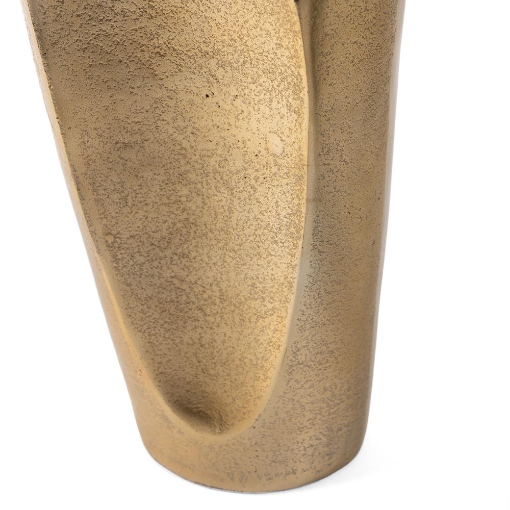 Kaius 16" Metal Table Vase, Large Gold. Picture 4