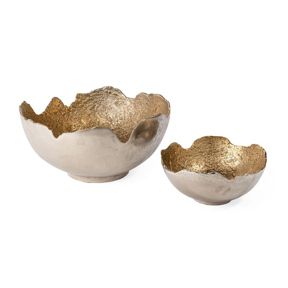 Aidey Decorative Metal Bowls, Set of 2. Picture 1