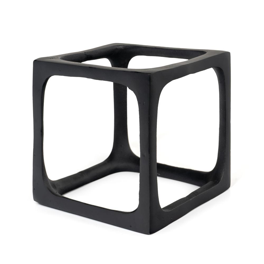 Selena Black Decorative Cube Sculptures, Set of 2. Picture 4