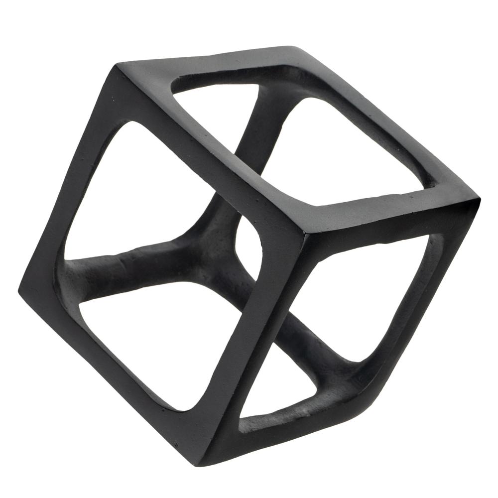 Selena Black Decorative Cube Sculptures, Set of 2. Picture 6