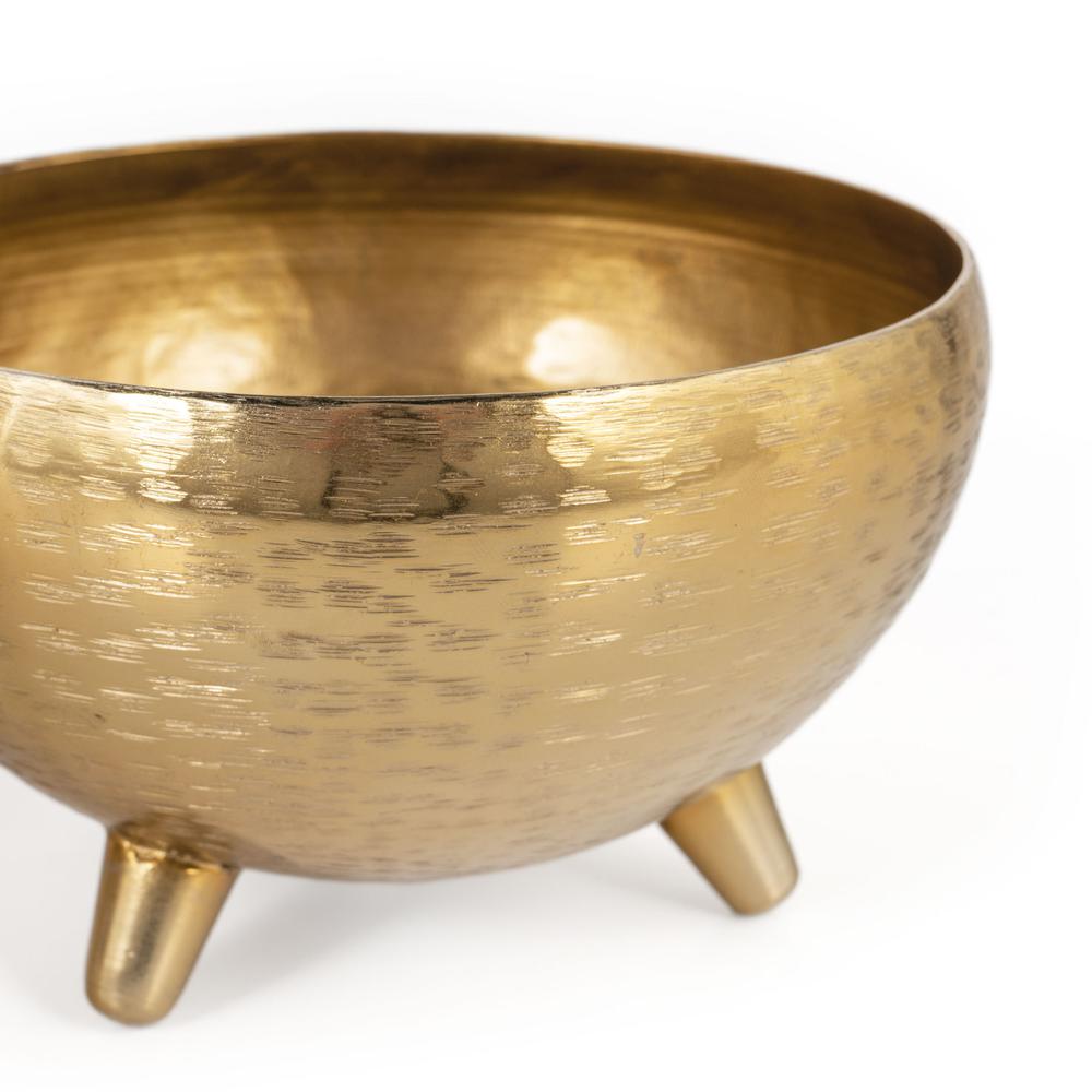 Yasmeen Gold Metal Planter Bowls, Set of 3. Picture 5