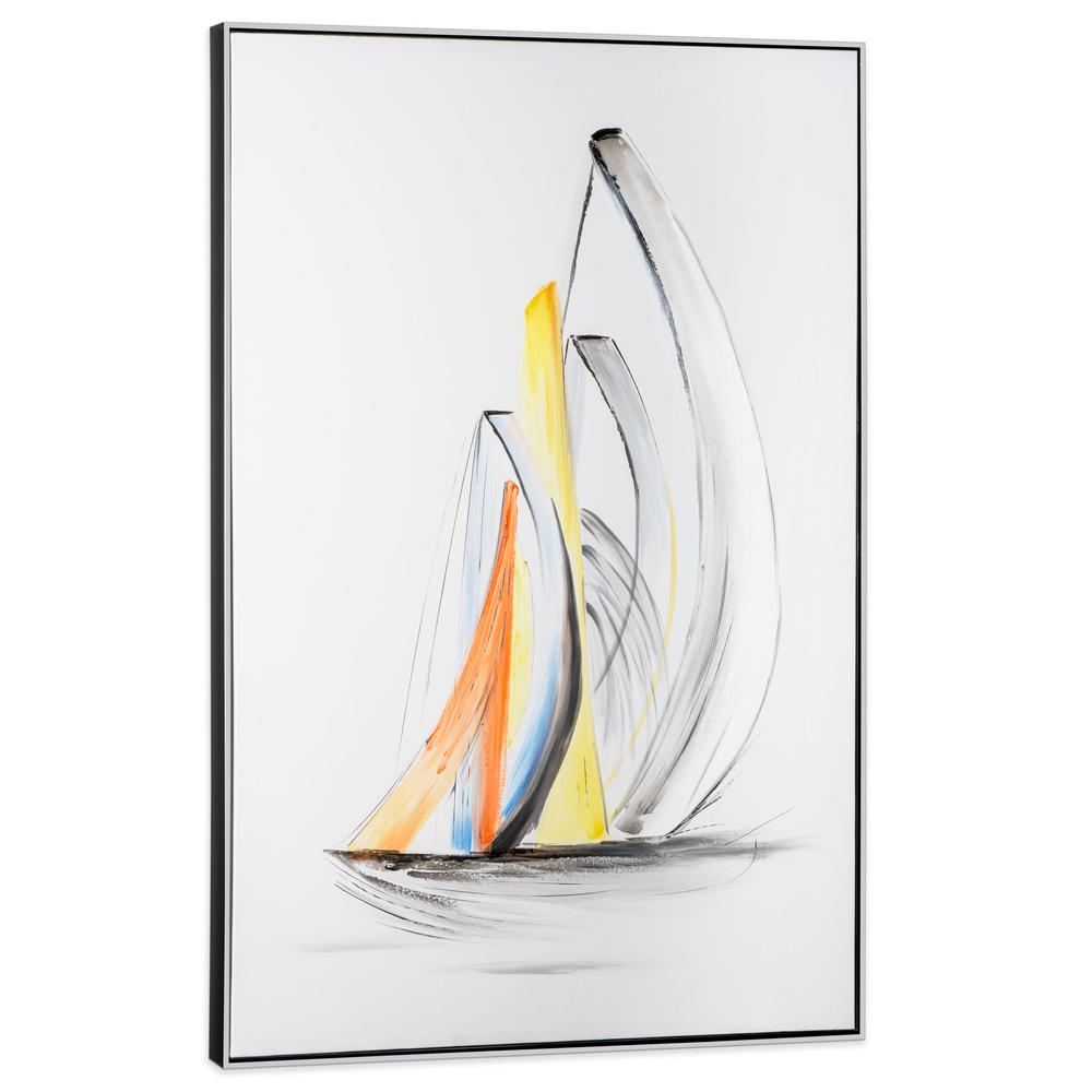 Schooner Winds II, Hand Painted Framed Canvas. Picture 1