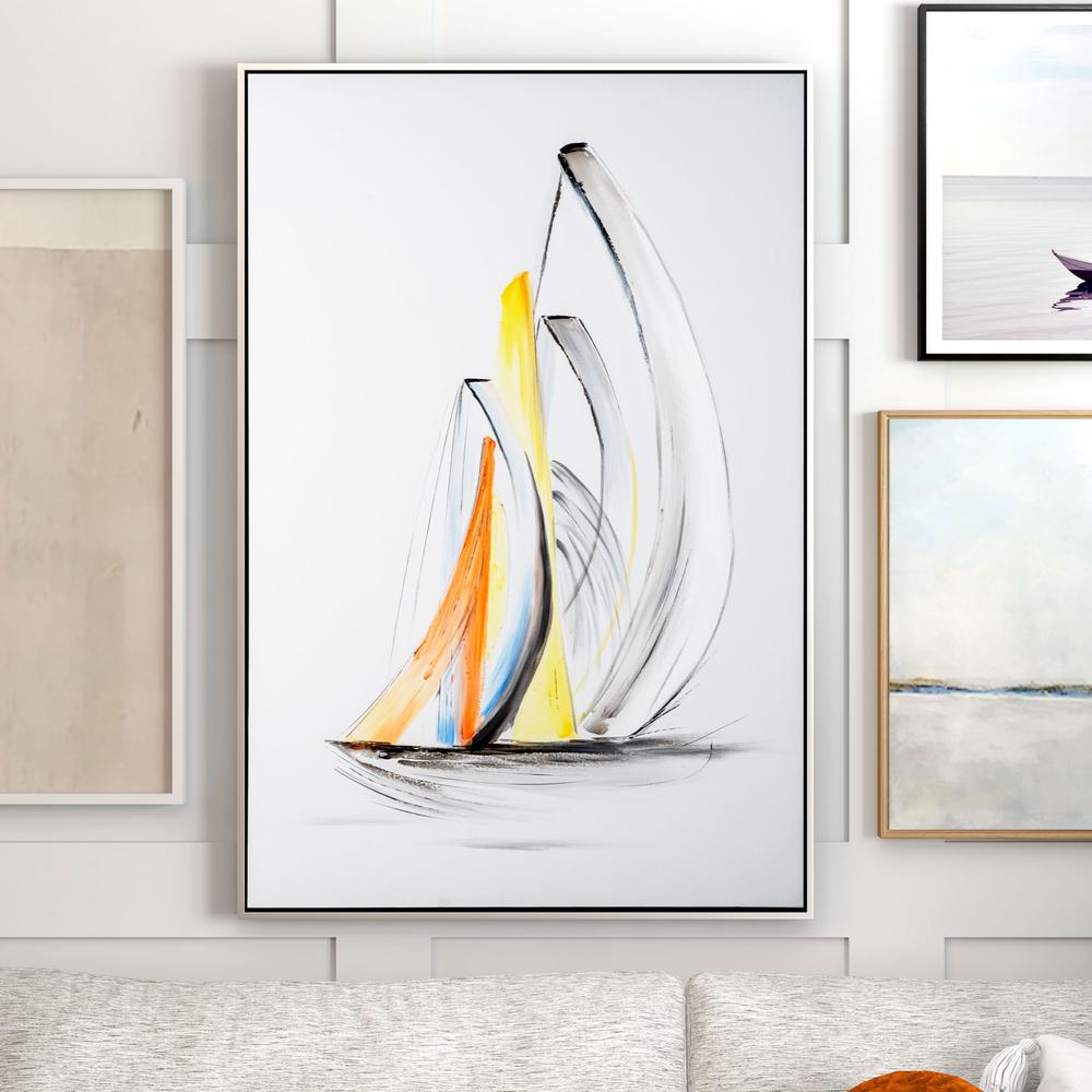 Schooner Winds II, Hand Painted Framed Canvas. Picture 7