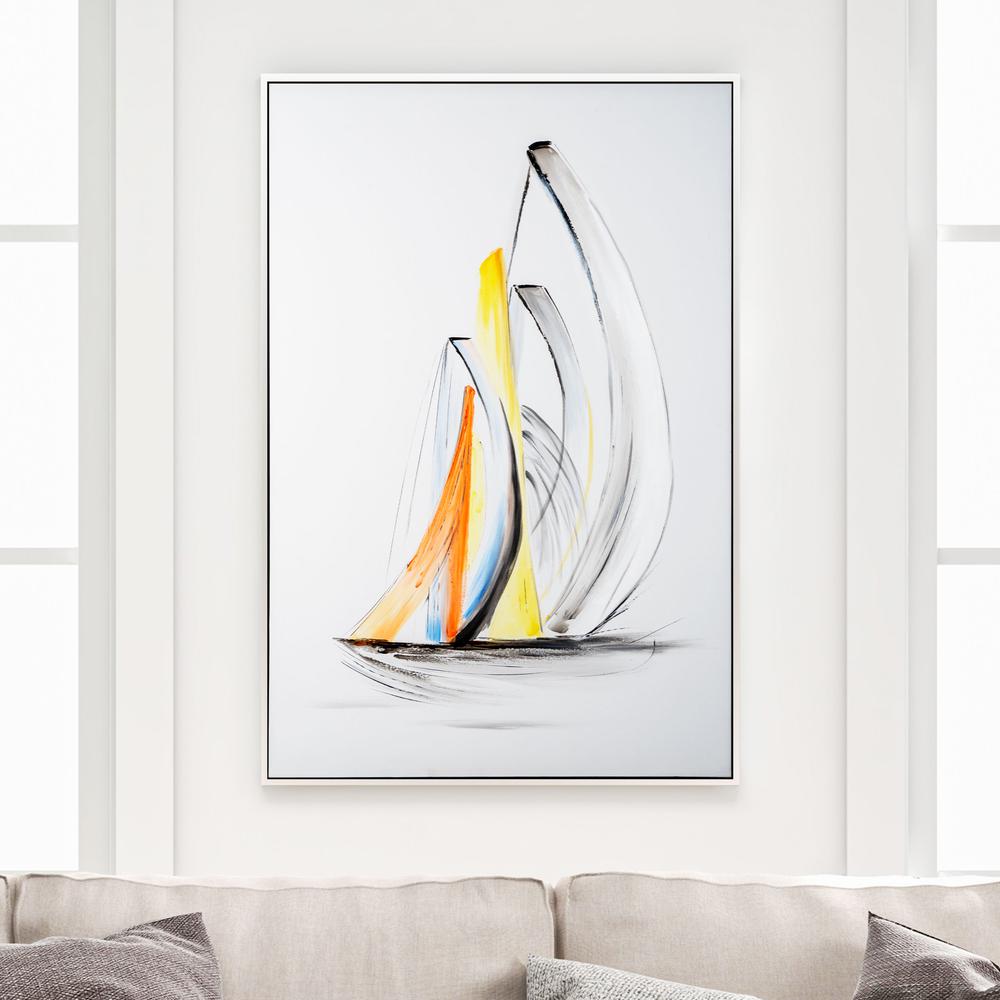 Schooner Winds II, Hand Painted Framed Canvas. Picture 8