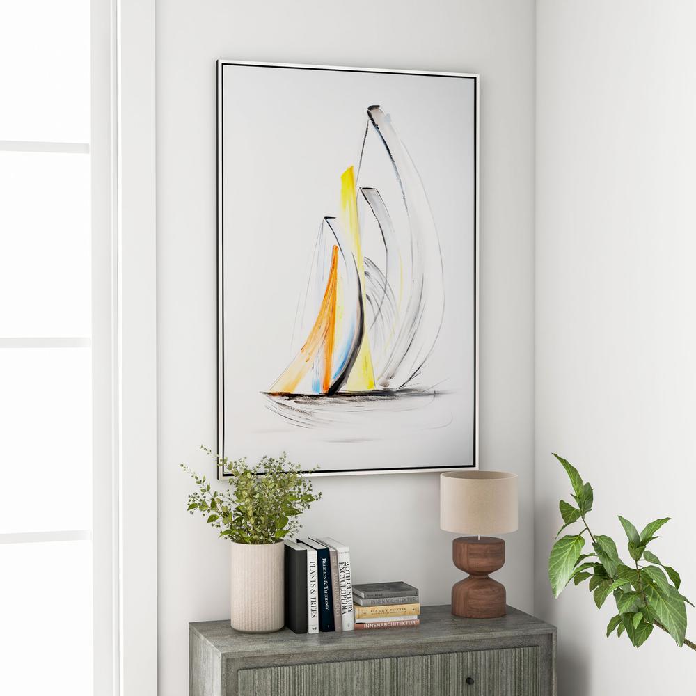 Schooner Winds II, Hand Painted Framed Canvas. Picture 11