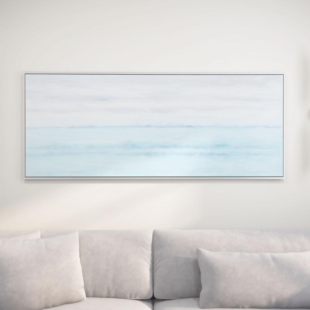 Blue Horizon, Hand Painted Framed Canvas. Picture 6