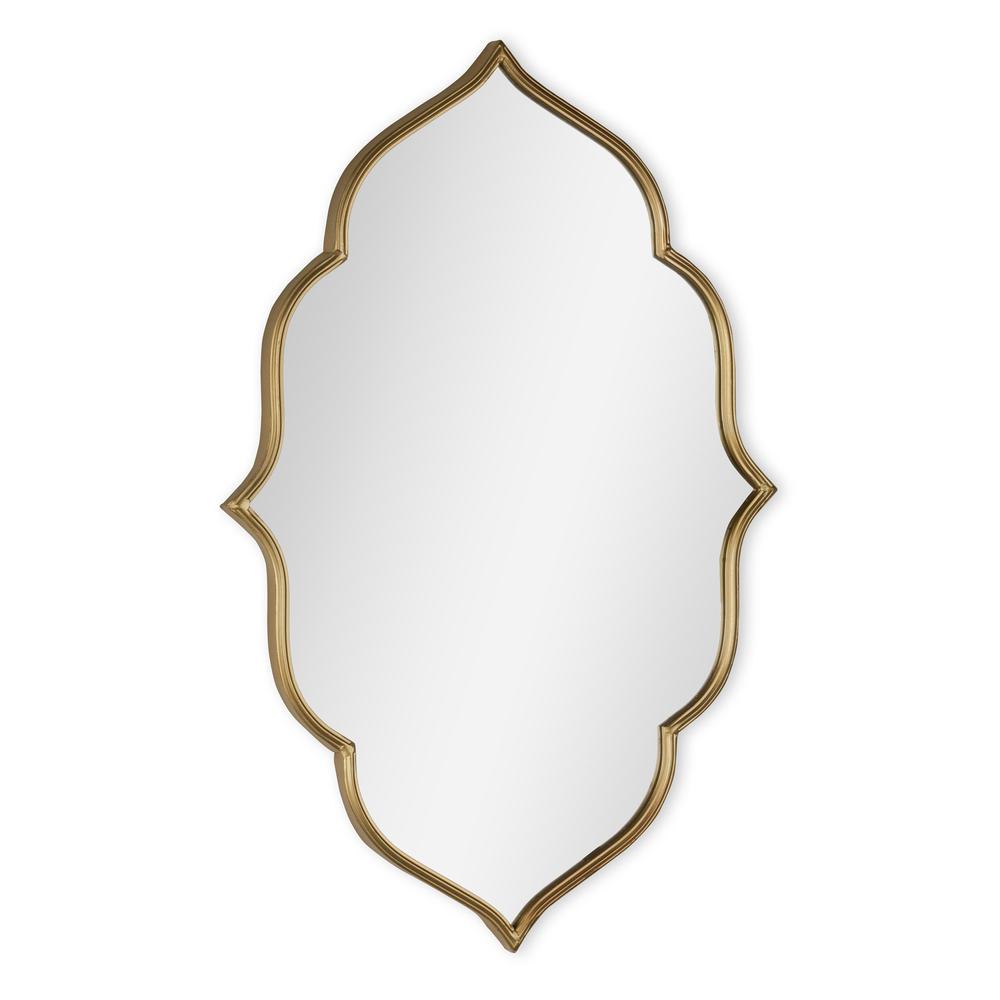 Evangeline Gold Metal Wall Mirror. Picture 1