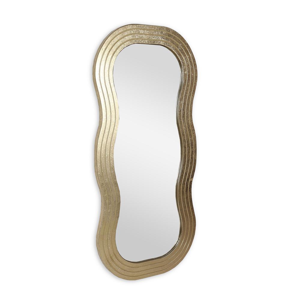 Vera Gold Wood Wall Mirror. Picture 1