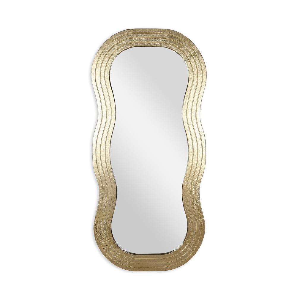 Vera Gold Wood Wall Mirror. Picture 2