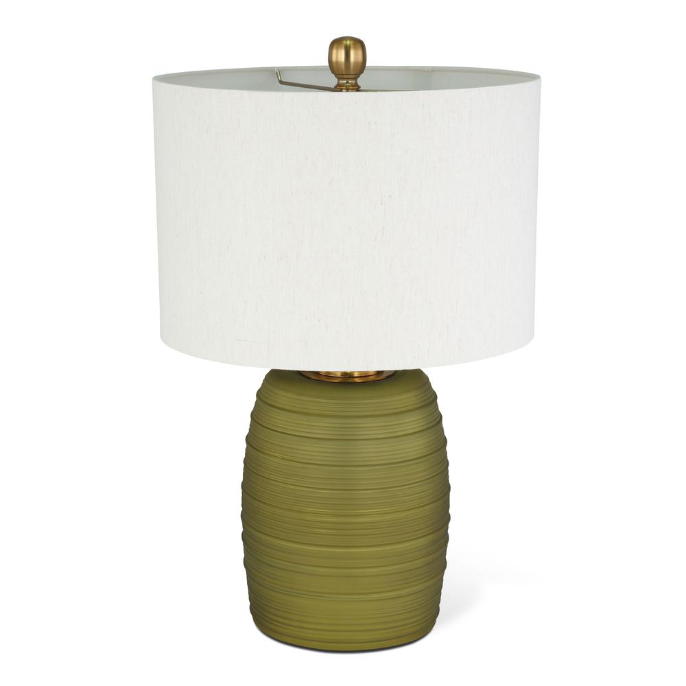 Fiona 24" Green Glass Table Lamp. Picture 1