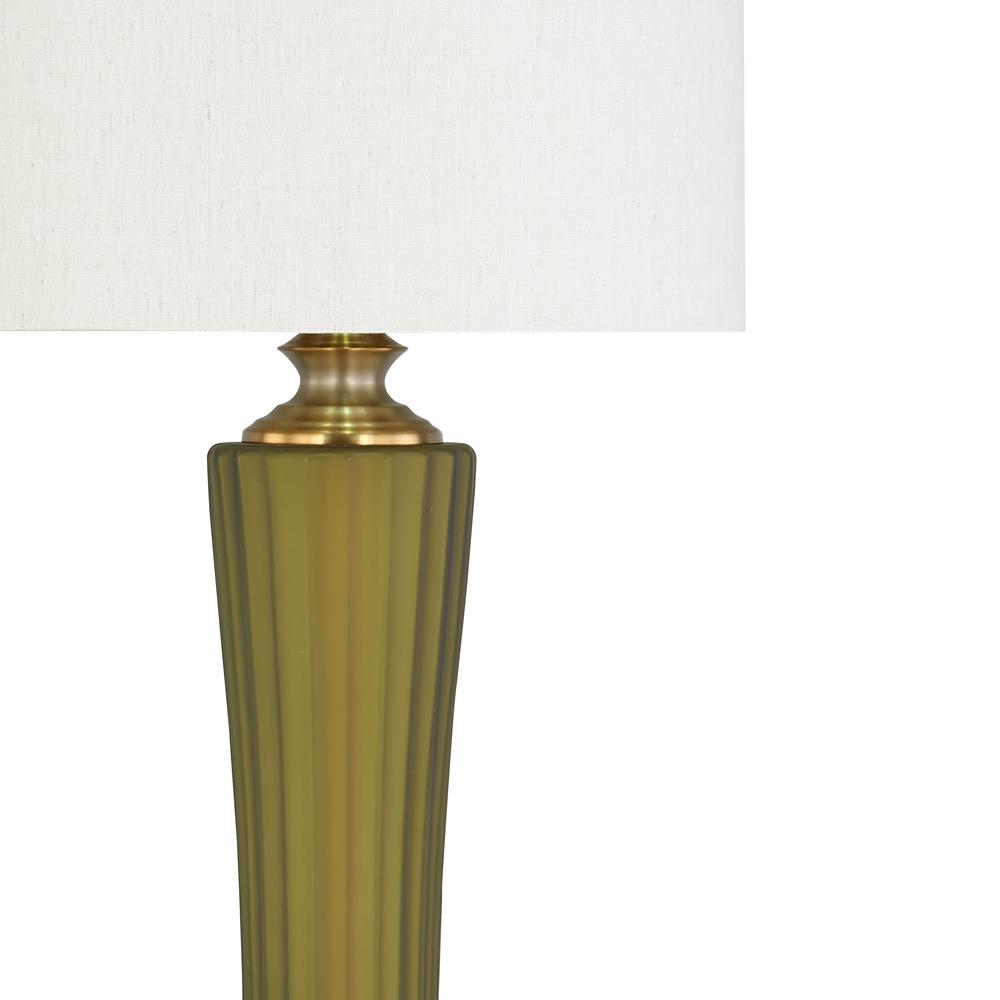 Camila 26" Green Glass Table Lamp. Picture 3