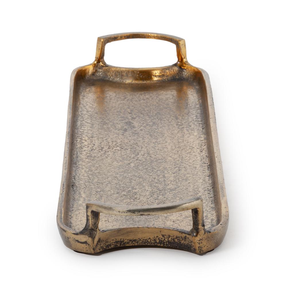 Alani Decorative Metal Tray with Handles. Picture 6