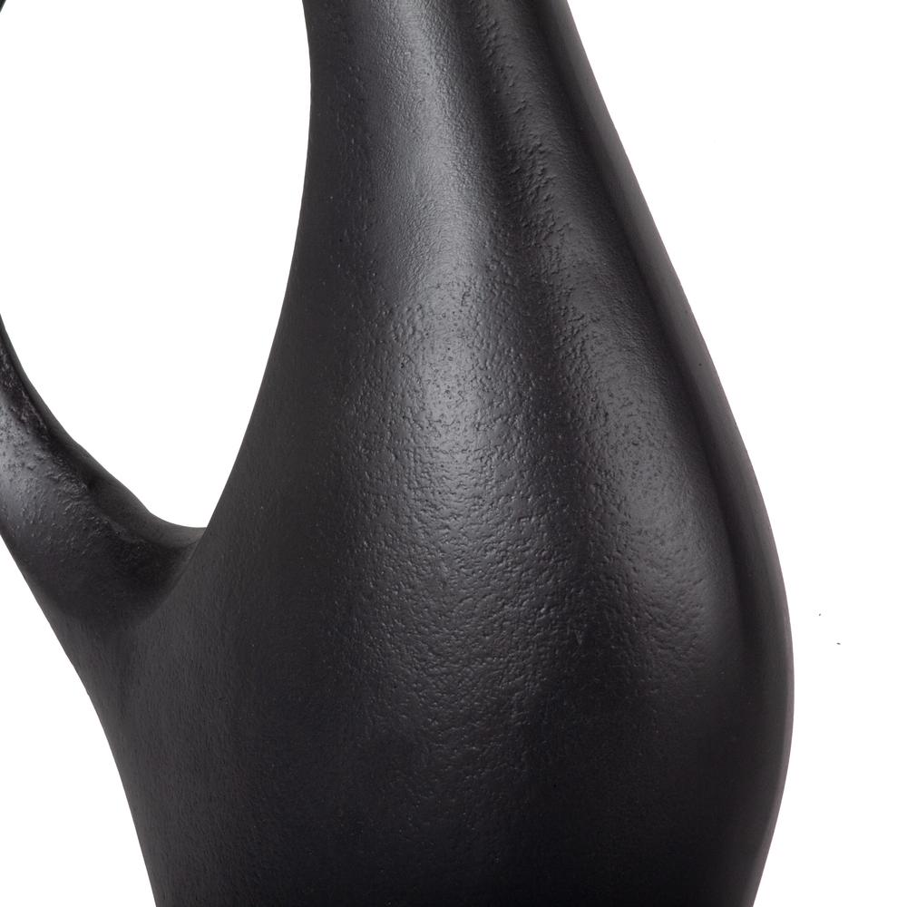 Kendra Decorative Metal Table Vase, Small Black. Picture 5